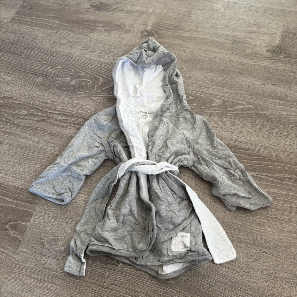 Burt’s Bees Baby Gray Bathrobe One Size (0-9mos?)
